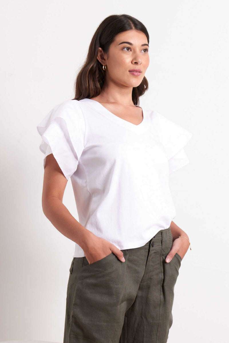 FEATURE RACE TOP - WHITE