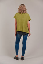 FOLIE BUTTON VEST - CHARTREUSE