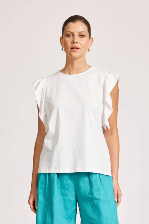 FRANCIA FRILL TANK- WHITE