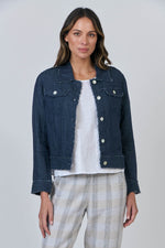 FRAYED EDGE JACKET - POSEIDON