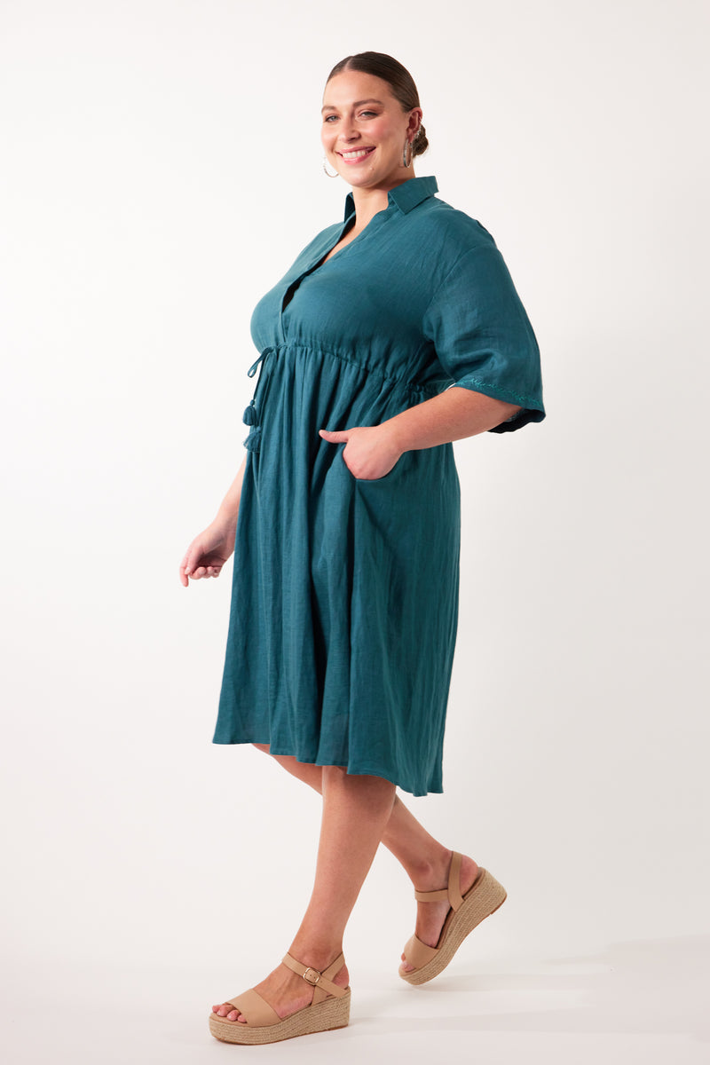GALA RELAX DRESS IN TEAL