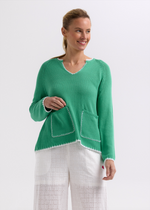 HAND WORK TRIM A-LINE - APPLE
