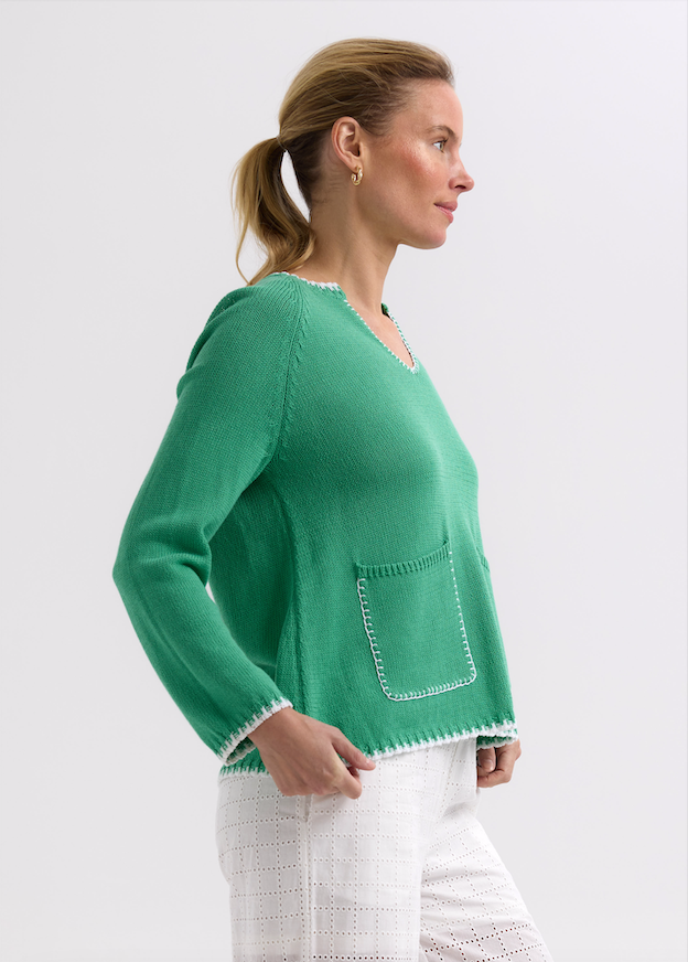 HAND WORK TRIM A-LINE - APPLE