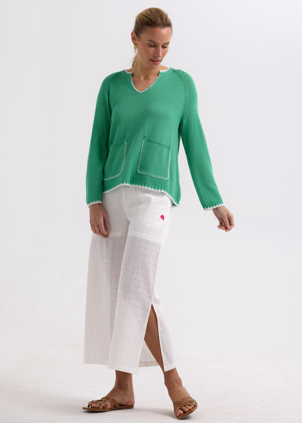 HAND WORK TRIM A-LINE - APPLE