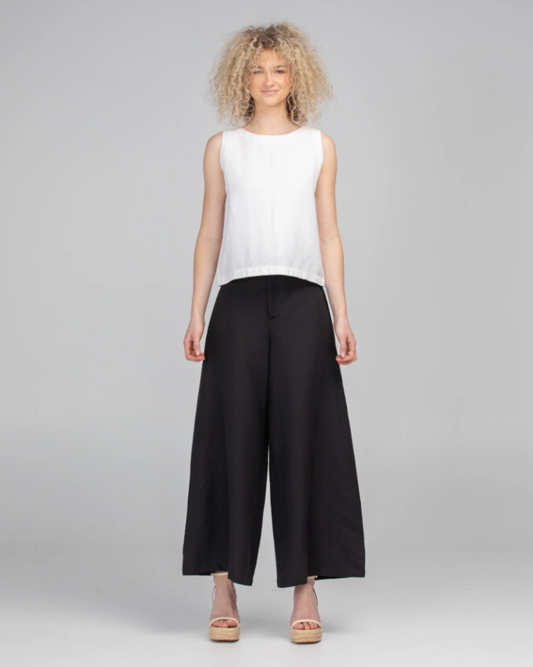 JEDDA LINEN PANT - BLACK