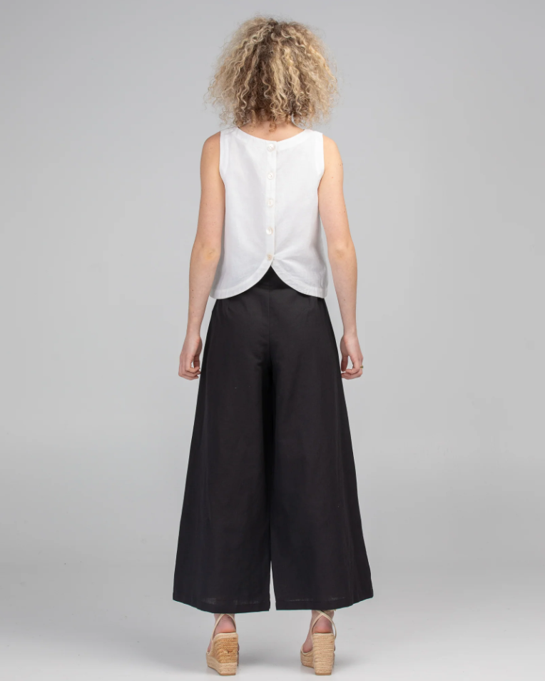 JEDDA LINEN PANT - BLACK