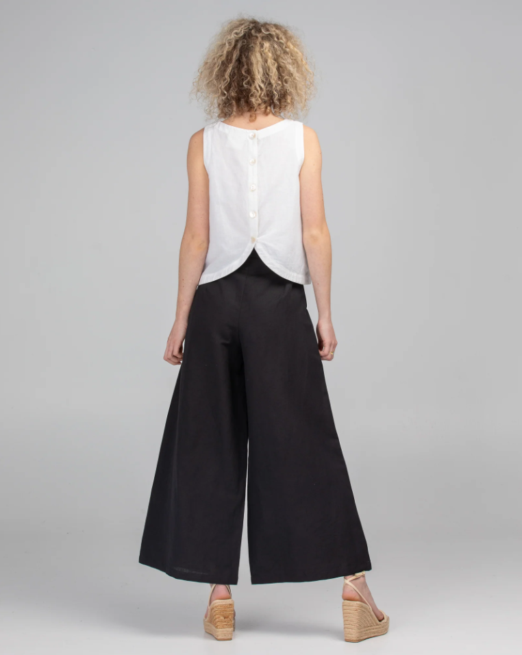 JEDDA LINEN PANT - BLACK