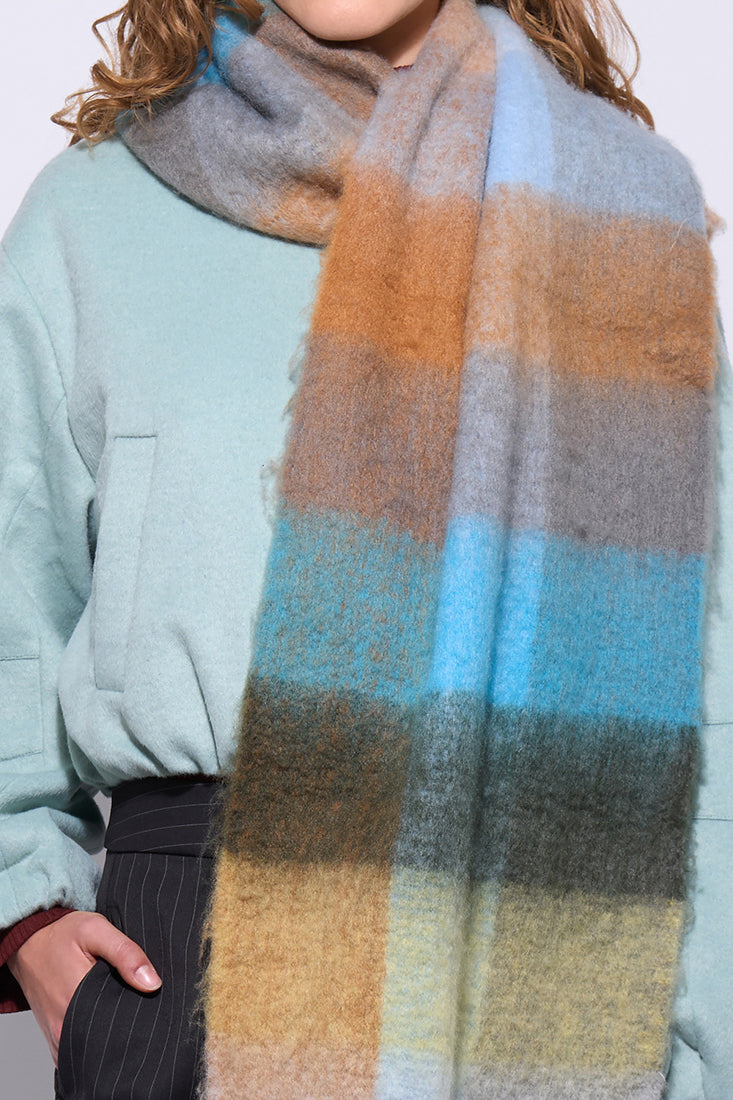 JUMBO THE SCARF IN AQUA HAZE