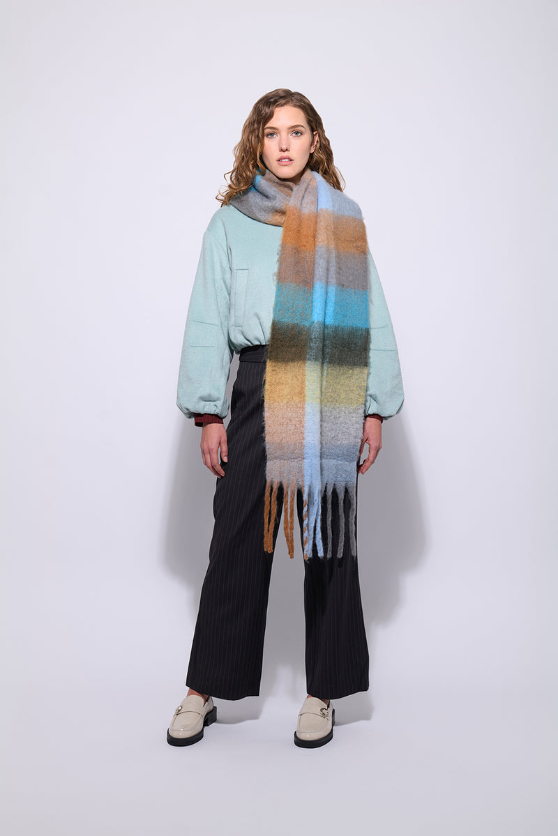 JUMBO THE SCARF IN AQUA HAZE