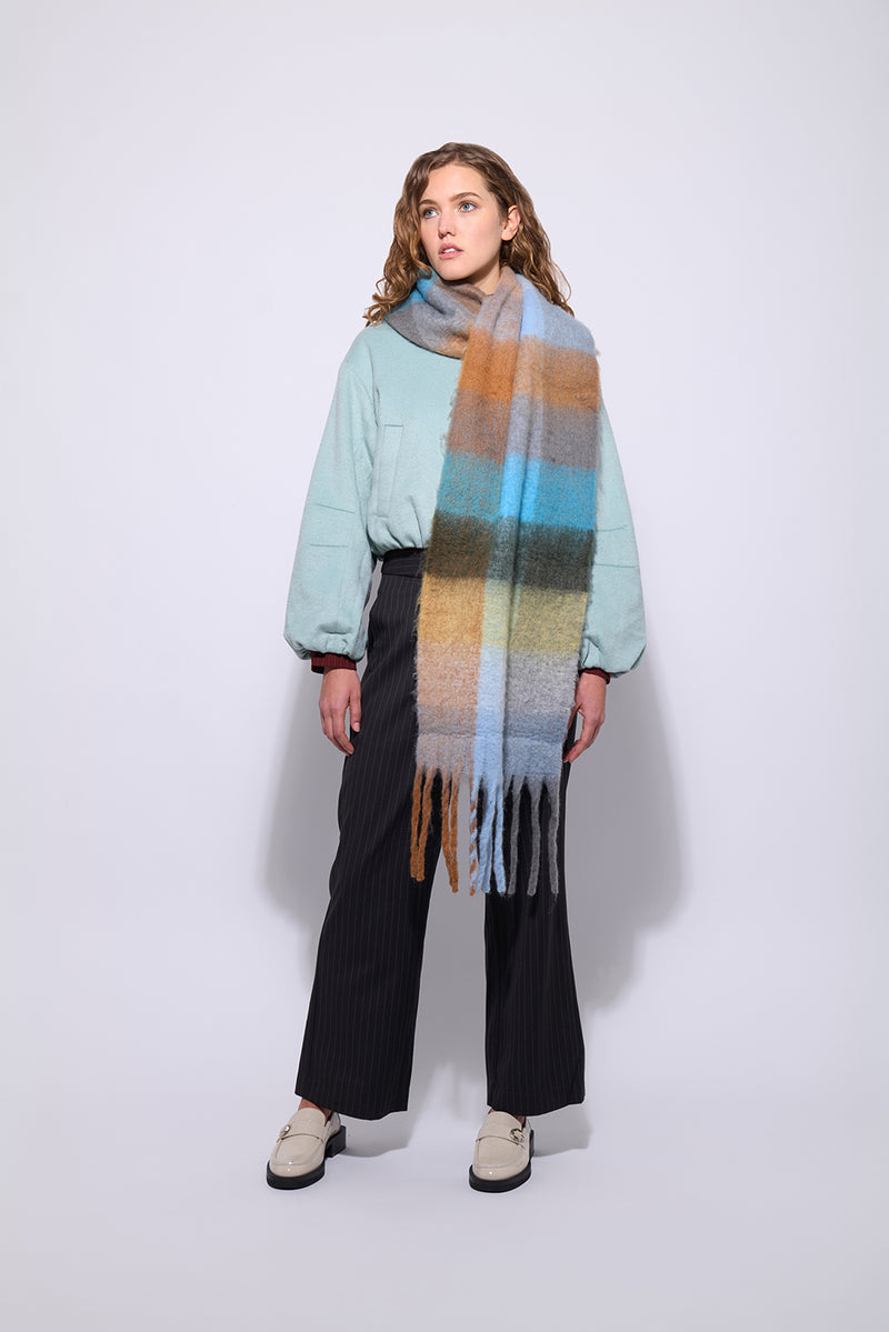 JUMBO THE SCARF IN AQUA HAZE