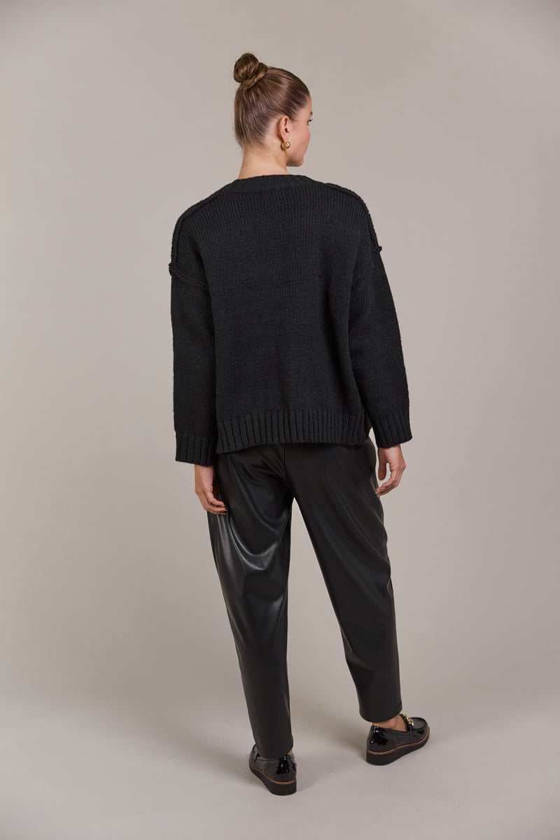 KATANA CARDIGAN - BLACK