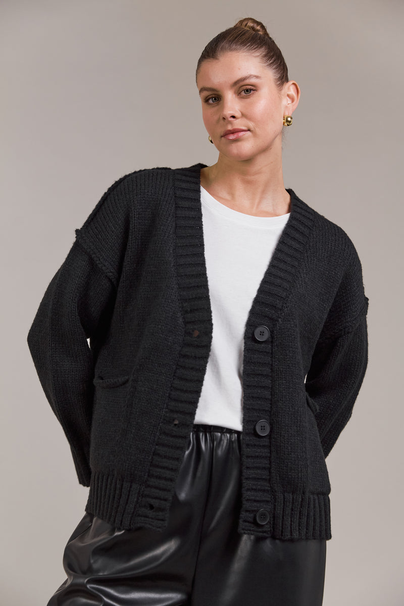 KATANA CARDIGAN - BLACK