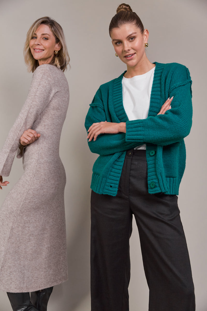 KATANA CARDIGAN - TEAL