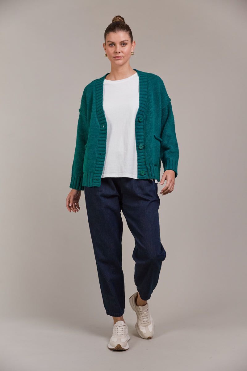 KATANA CARDIGAN - TEAL