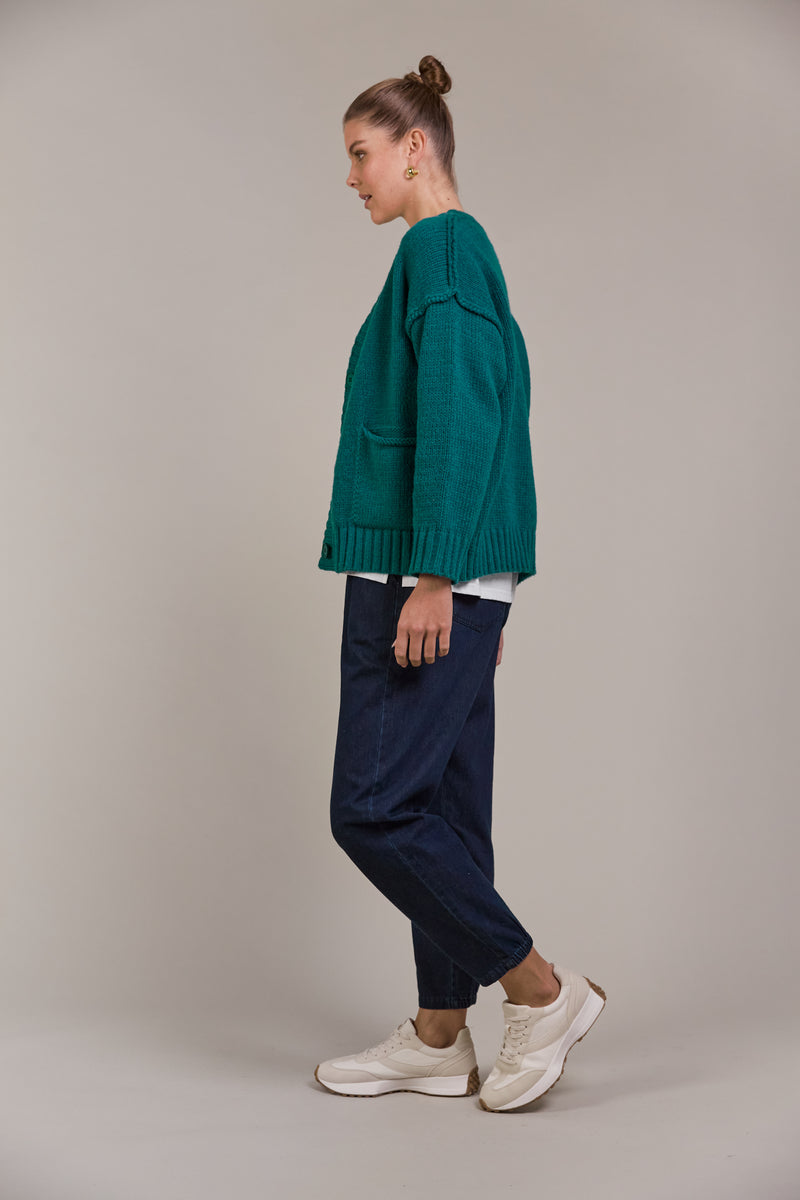 KATANA CARDIGAN - TEAL