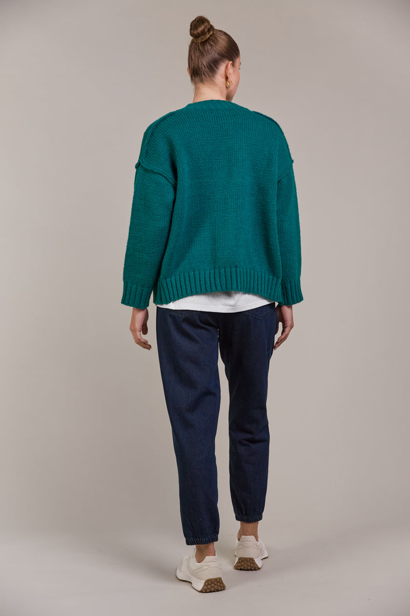 KATANA CARDIGAN - TEAL