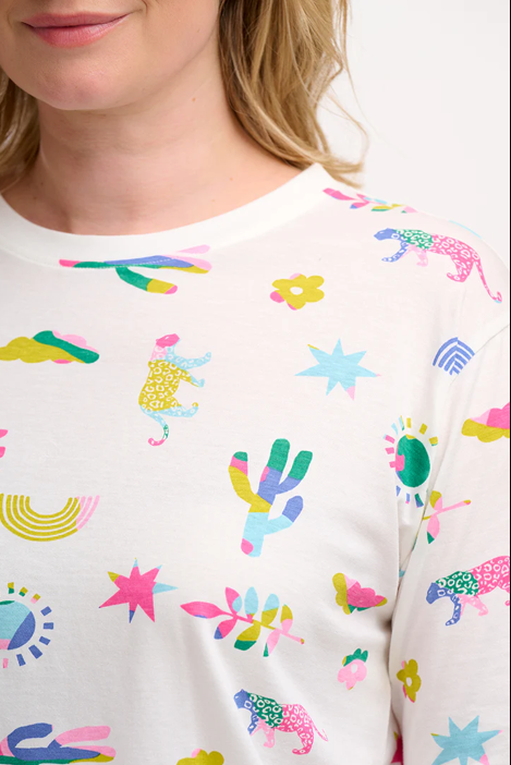 KINSLEY RELAXED T-SHIRT - OFF-WHITE, SUMMER JOY