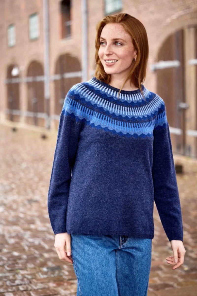 KIRA KNIT JACQUARD IN SOFT BLUE