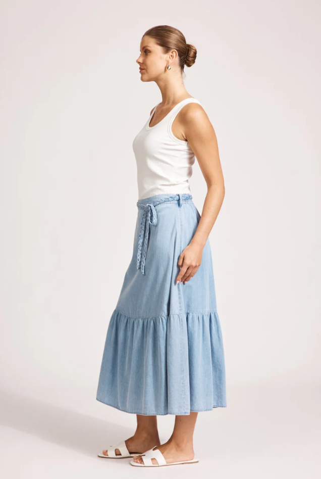 MELENIA DENIM SKIRT - DENIM