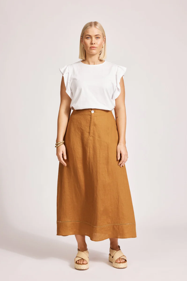 MIRAMAR MAXI SKIRT - CARAMEL
