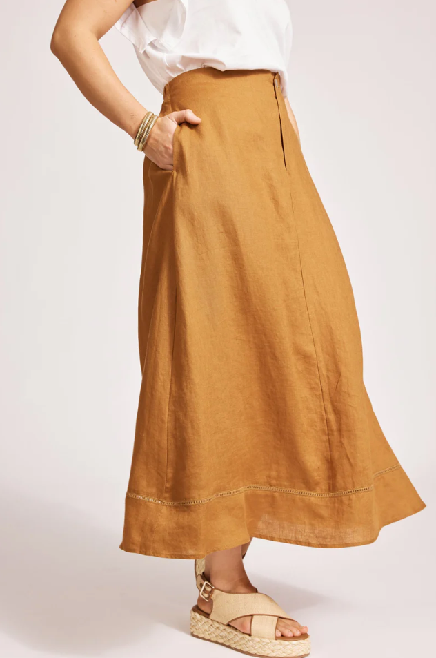 MIRAMAR MAXI SKIRT - CARAMEL
