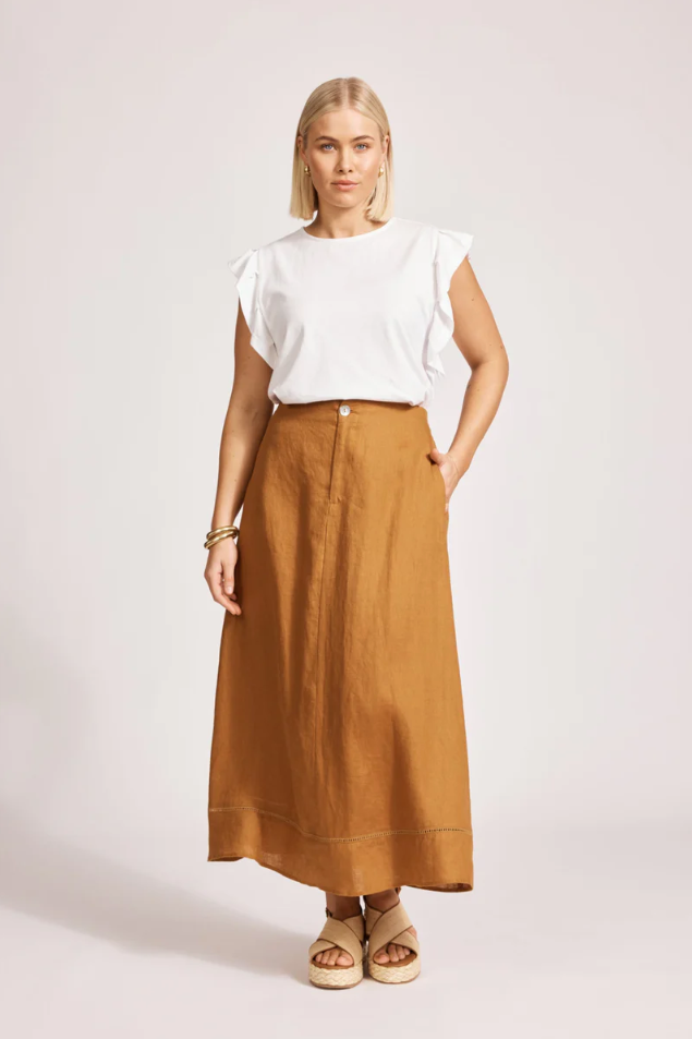MIRAMAR MAXI SKIRT - CARAMEL