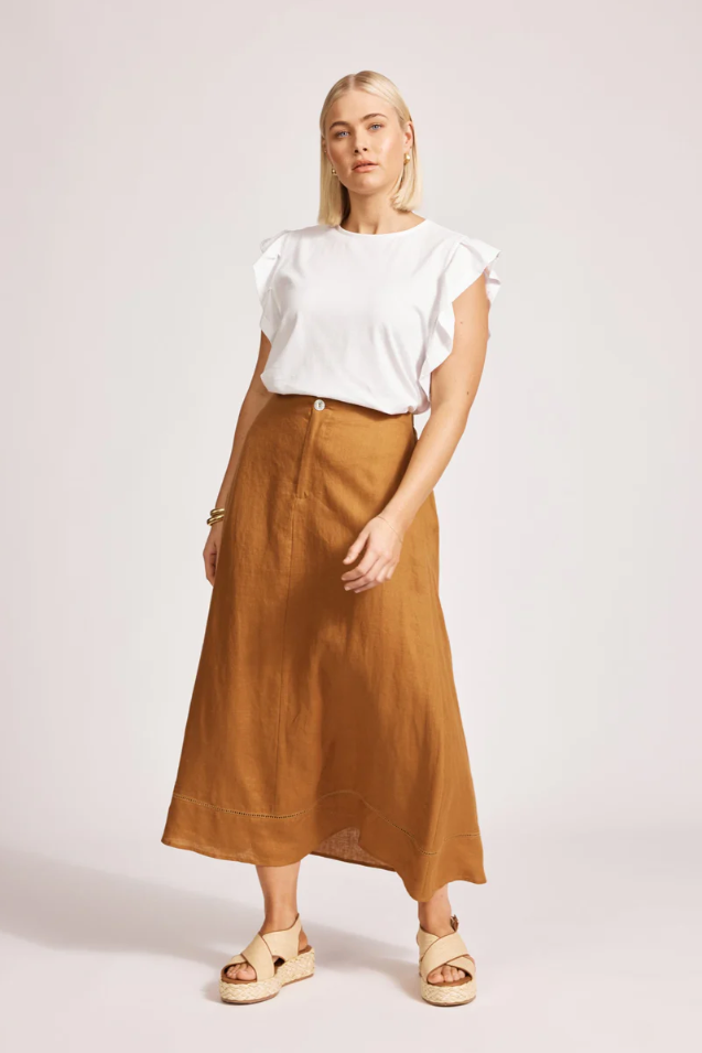 MIRAMAR MAXI SKIRT - CARAMEL