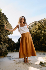 MIRAMAR MAXI SKIRT - CARAMEL