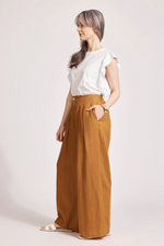 MIRAMAR PALAZZO PANT - CARAMEL