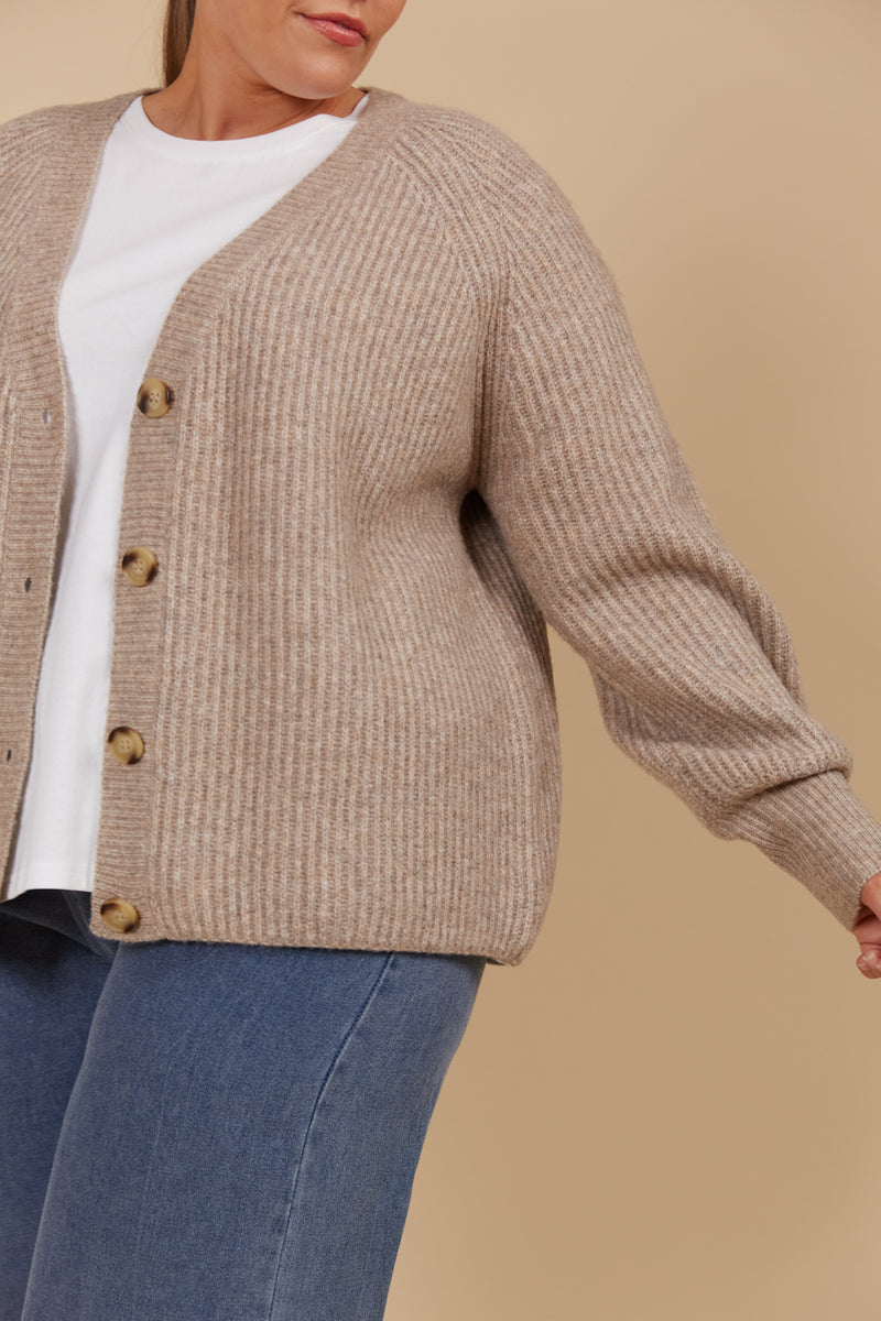 MIRU CARDIGAN - TAUPE