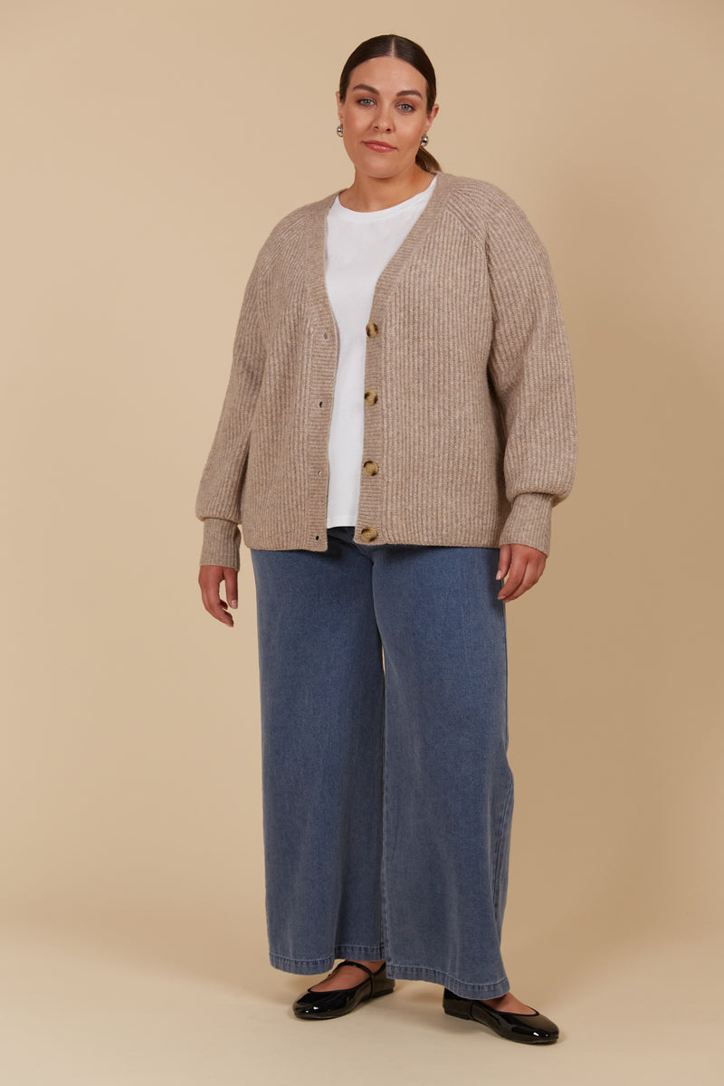 MIRU CARDIGAN - TAUPE