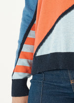 MOSAIC INTARSIA JUMPER IN DENIM