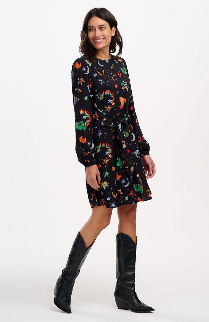OKSANA MINI DRESS - ZODIAC RAINBOW SKIES