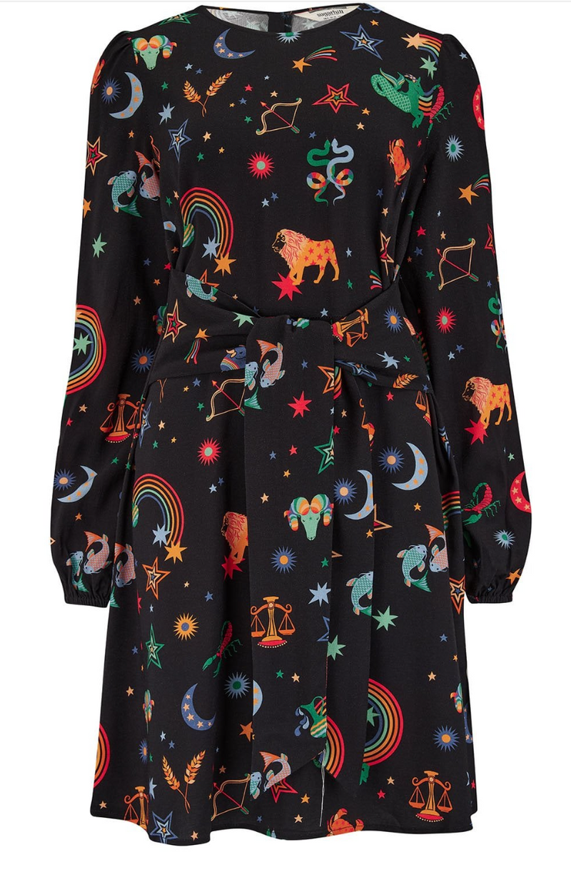 OKSANA MINI DRESS - ZODIAC RAINBOW SKIES