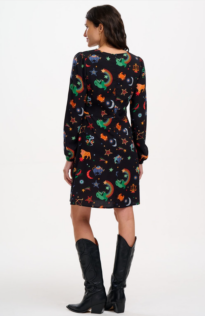 OKSANA MINI DRESS - ZODIAC RAINBOW SKIES