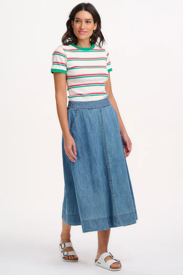 ORIANNA SKIRT - DEEP BLUE DENIM