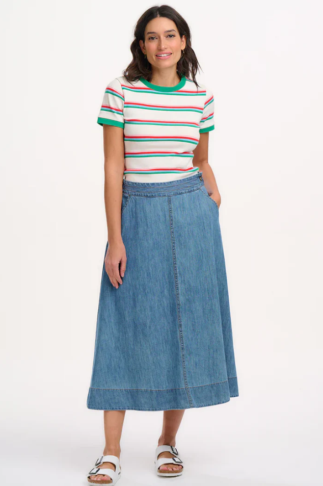 ORIANNA SKIRT - DEEP BLUE DENIM