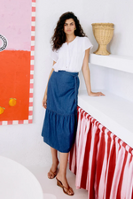 ORSULA BUTTON TOP - WHITE