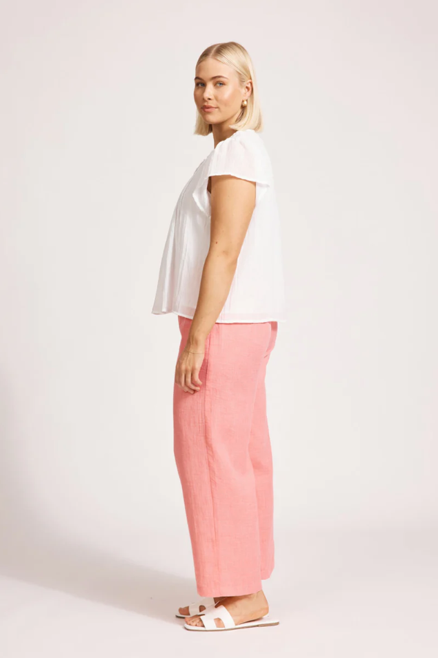 ORSULA BUTTON TOP - WHITE