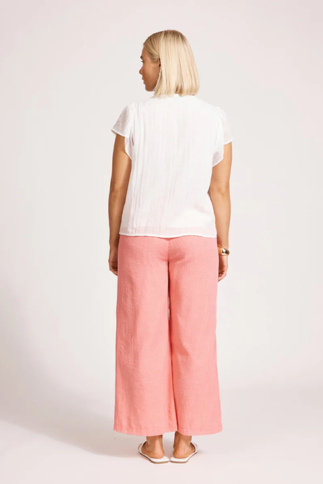 ORSULA BUTTON TOP - WHITE