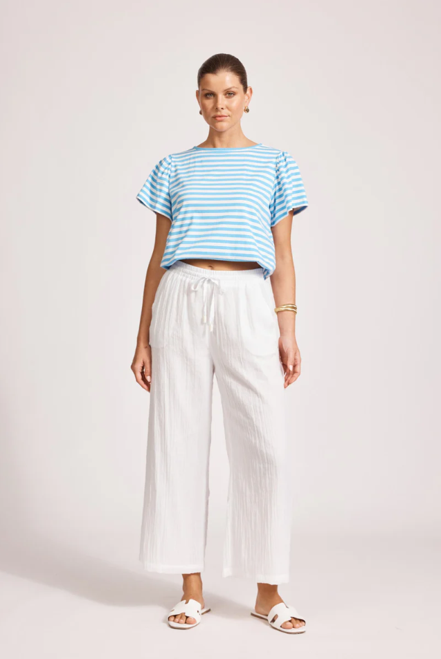 ORSULA CROP PANT - WHITE