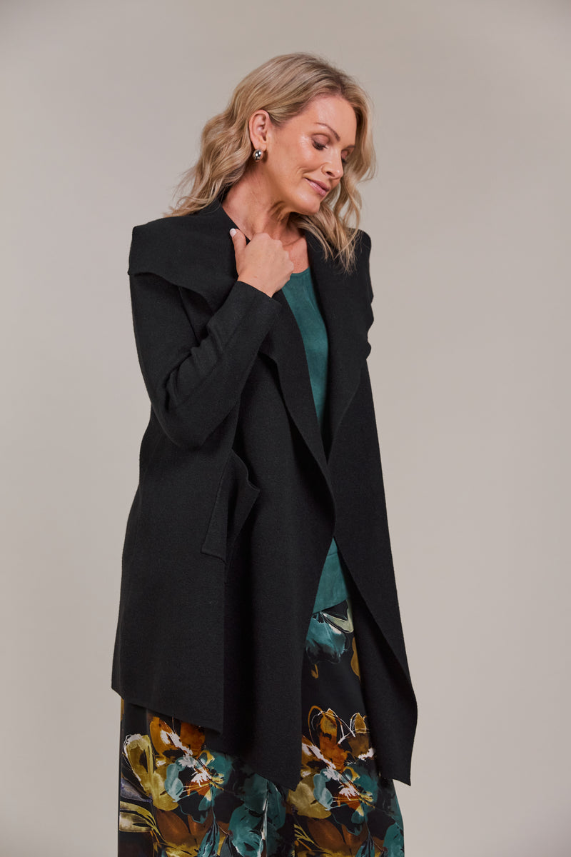 PALMER RELAXED CARDGAN - BLACK