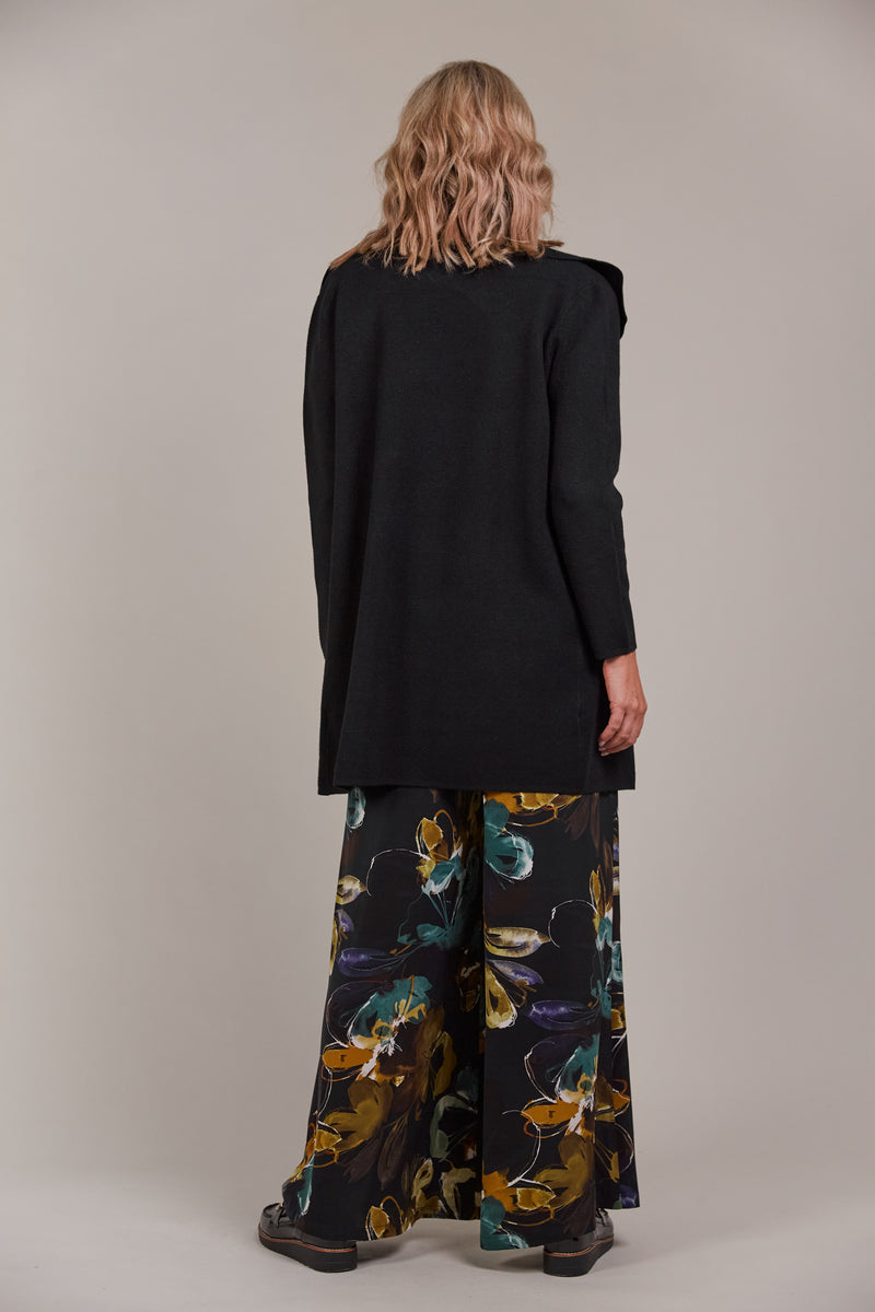 PALMER RELAXED CARDGAN - BLACK