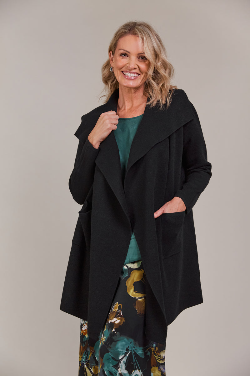 PALMER RELAXED CARDGAN - BLACK