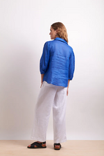 PIN TUCK SHIRT - MARINA