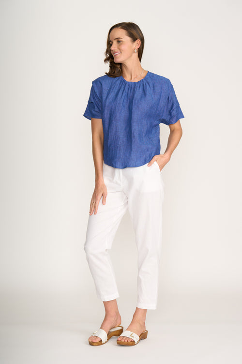 PLEAT & GREET TOP - CAPRI