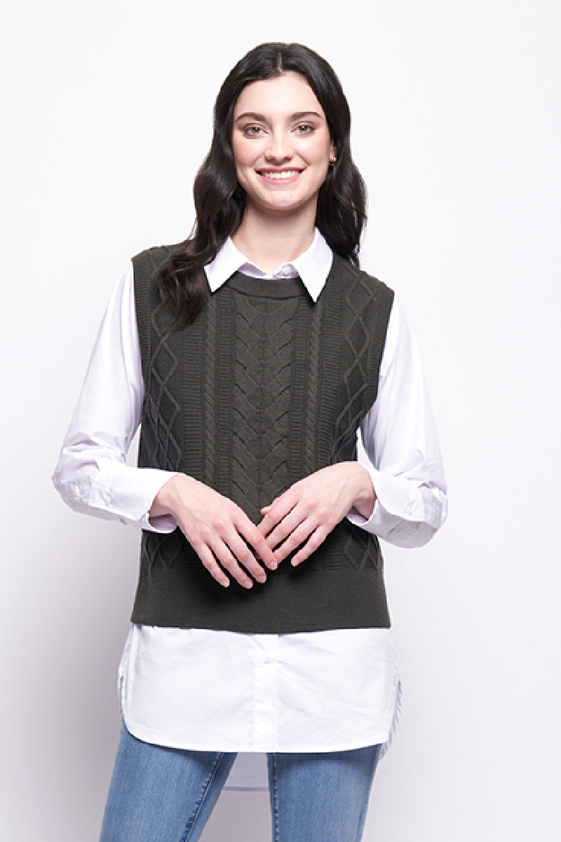PLOT TWIST VEST - HUNTER