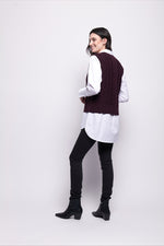 PLOT TWIST VEST - PLUM