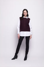 PLOT TWIST VEST - PLUM