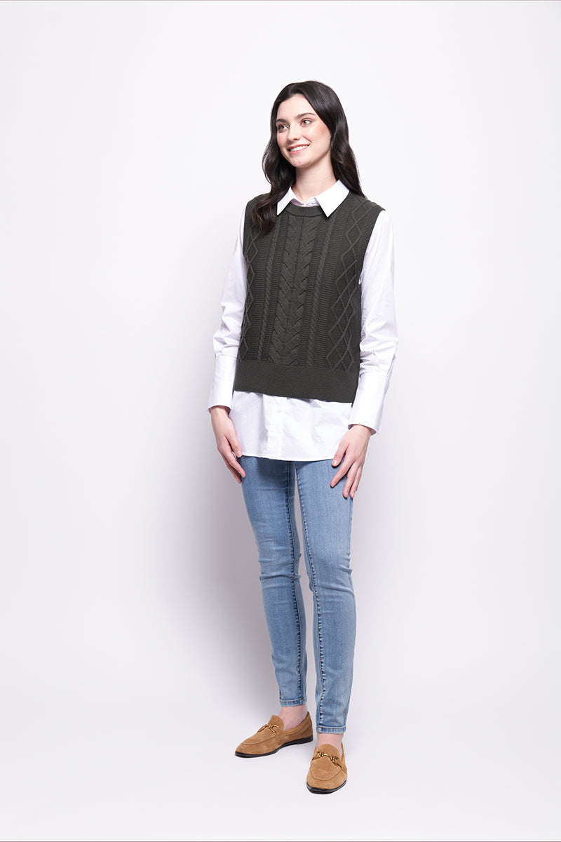 PLOT TWIST VEST - HUNTER